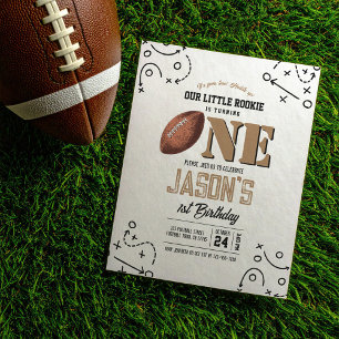 Modern Football Tactics Budget 1st Birthday Invite