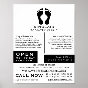 Modern Footprints, Podiatry Clinic, Podiatrist Poster