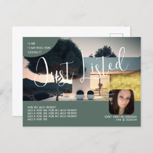 Modern For Sale Home Listed Photo Business  Postcard