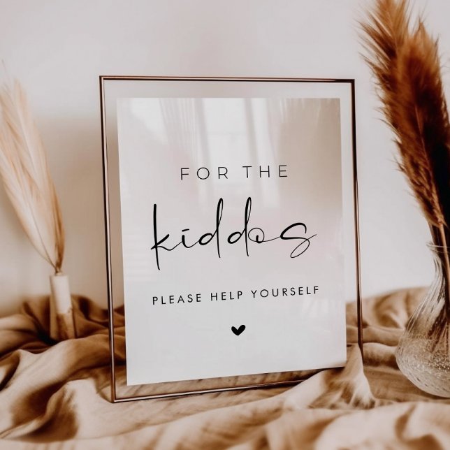 Modern For the Kiddos Wedding Kids Table Sign (Creator Uploaded)