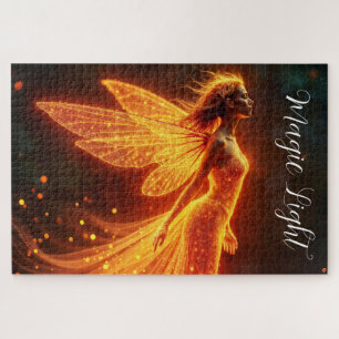 Modern forest fire creatures fly colourful fairy  jigsaw puzzle