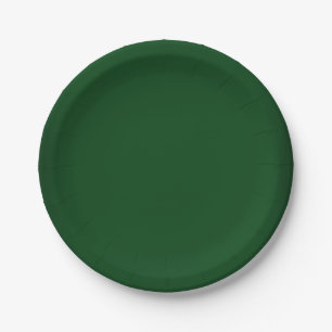 Modern Forest Green Customisable Paper Plate