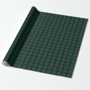 Modern Forest Green Sleek Minimalist Dot Wrapping Paper