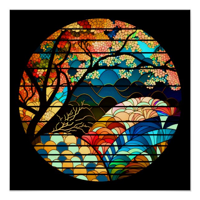 MODERN FOREST JAPANESE ART STYLE POSTER (Front)