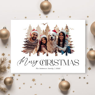 Modern Forest Photo Christmas Card