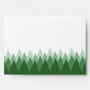 Modern Forest Range Woodland Wedding Envelopes