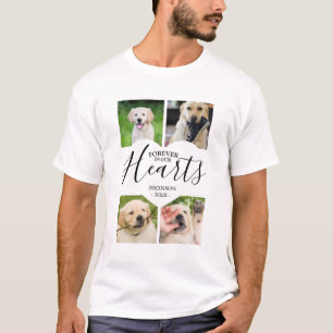 Modern Forever In Our Hearts Pet Photo Collage T-Shirt