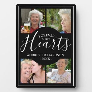 Modern Forever In Our Hearts Photo Collage Plaque