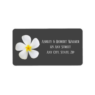 Modern Formal Classic, White on Dark Grey, Wedding Label