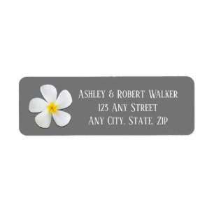 Modern Formal Classic, White on Grey, Wedding Return Address Label