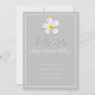 Modern Formal Classic, White on Light Grey Wedding Invitation