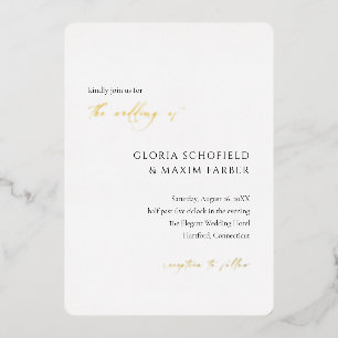 Modern Formal Minimal Elegant Wedding