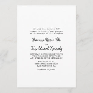 Modern Formal Wedding Invitation