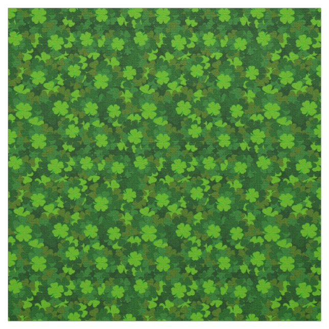 Modern Four Leaf Clover Floral Fabric (Swatch)