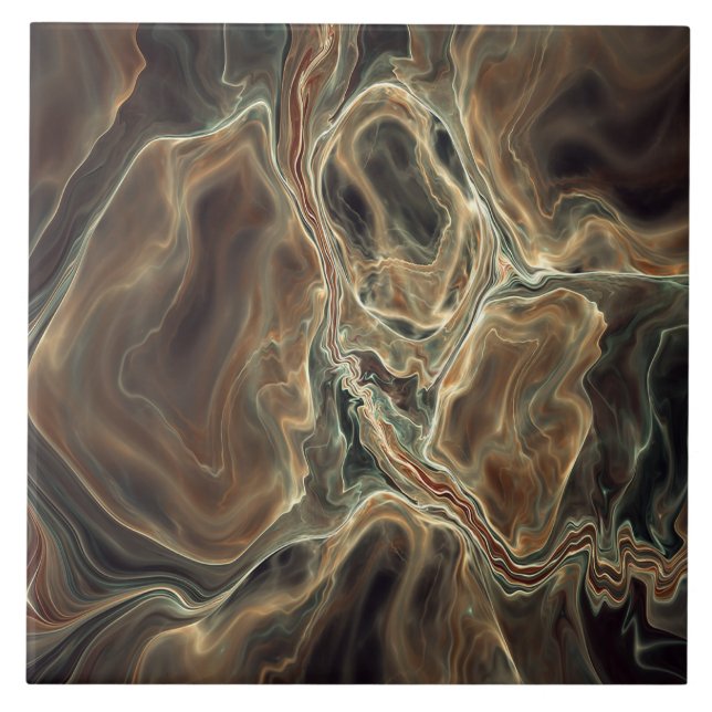 Modern fractal ceramic tile (Front)