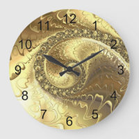 Modern Fractal Gold Metallic Metal Spiral