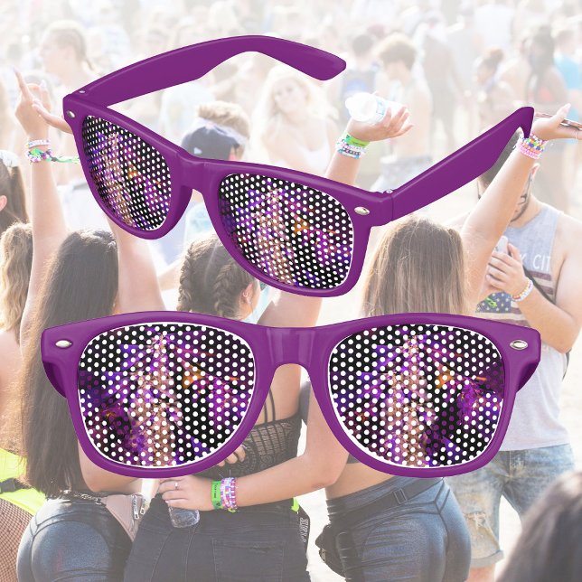 Modern fractal in black and purple retro sunglasses (Creator Uploaded)