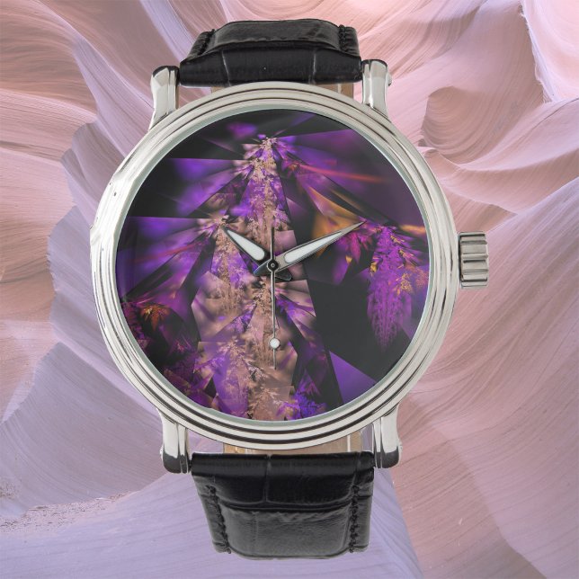 Modern fractal in black and purple watch (Creator Uploaded)