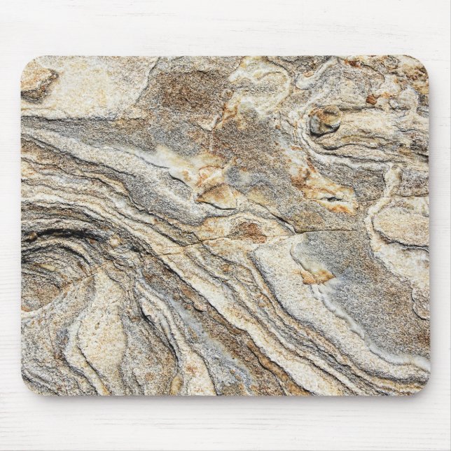 Modern Fractured Marble Stone Mouse Pad (Front)