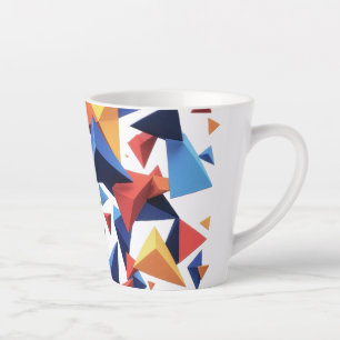 Modern Fragment Grid Latte Mug