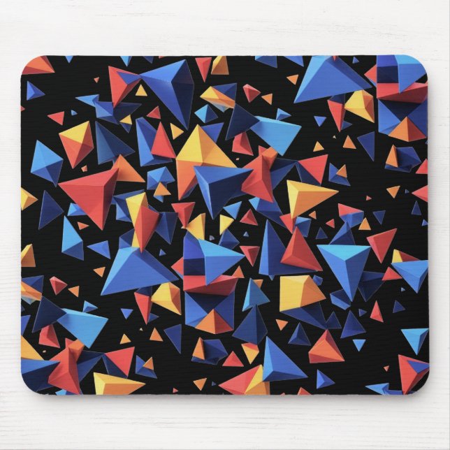 Modern Fragment Grid Mouse Pad (Front)