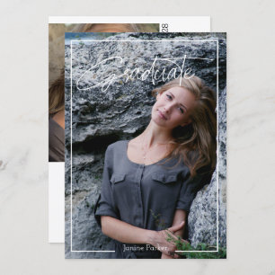 Modern Frame Add Your Photo Graduation Announcemen Announcement