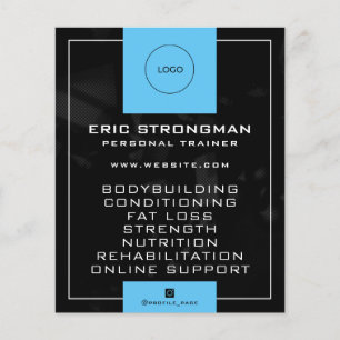 Modern frame black and blue  flyer