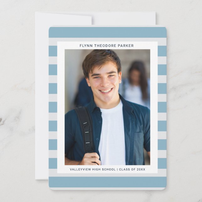 Modern Frame graduation announcement card (Front)
