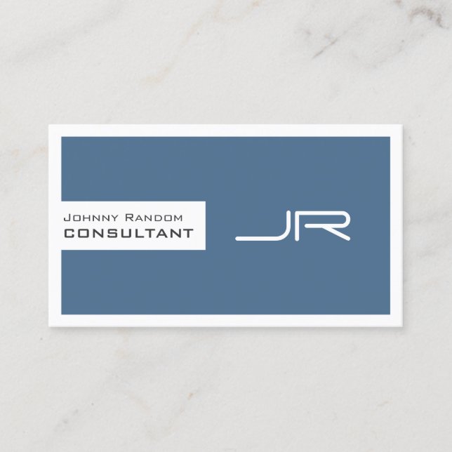 Modern framed space with logo and QR code Business Card (Front)