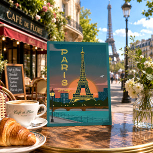 Modern France Paris je t'aime Eiffel Tower Travel Postcard
