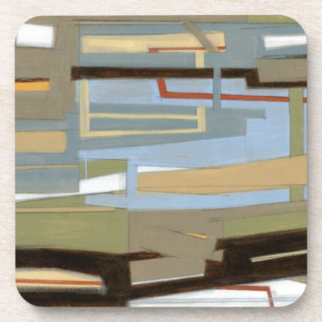 Modern Free Expression Painting by Norman Wyatt Coaster (Front)