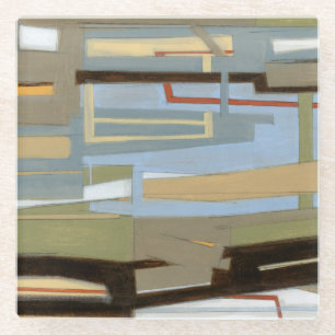 Modern Free Expression Painting by Norman Wyatt Glass Coaster