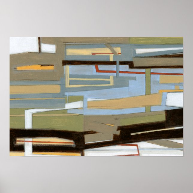 Modern Free Expression Painting by Norman Wyatt Poster (Front)