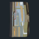 Modern Free Expression Painting by Norman Wyatt Samsung S4 Wallet Case<br><div class="desc">A modern free expression painting by Norman Wyatt Jr,  it features interlocking lines that form tight links of colour. Perfect as a personal purchase or as a gift for someone who enjoys free expression paintings.</div>