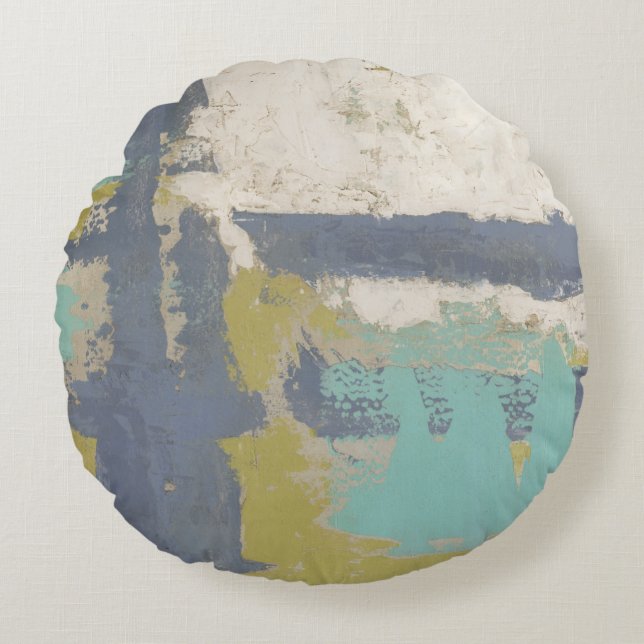 Modern Free Expression Painting Round Cushion (Front)