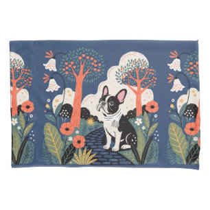 Modern French bulldog dog Pillowcase