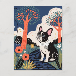 Modern French bulldog dog Postcard