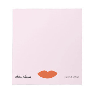 Modern French Chic Red Lips Beautician Minimal Notepad