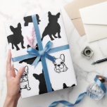 Modern Frenchie French Bulldog Christmas  Wrapping Paper<br><div class="desc">Modern Frenchie French Bulldog Christmas Wrapping Paper</div>