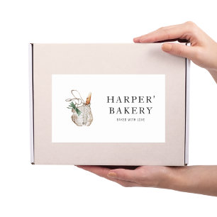 Modern Fresh Bakery Professional Logo  Business  Rectangular Sticker