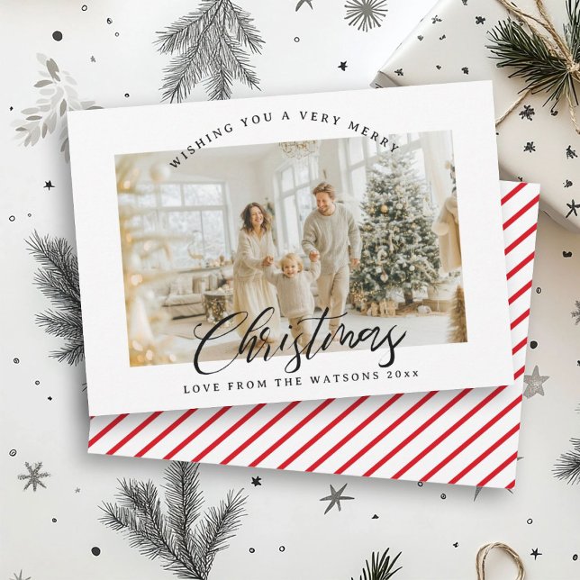 Modern Fresh Bright Family Photo Christmas Holiday Card (Creator Uploaded)