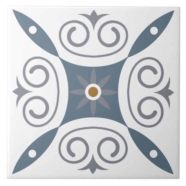 Modern fresh Italian white, grey interior design Ceramic Tile (Front)