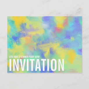 modern fresh mint green yellow postcard