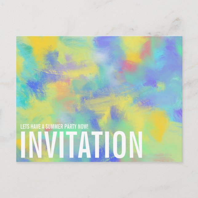 modern fresh mint green yellow postcard (Front)
