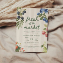 Modern Fresh off the Market Striped Bridal Shower