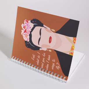 Modern Frida Kahlo Quote Portrait Stylish Artwork Notebook