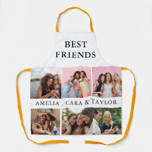 Modern Friend Collage Photos Simple Apron