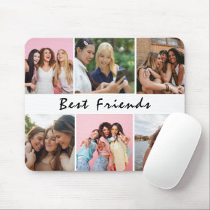 Modern Friend Collage Photos Simple Mouse Pad