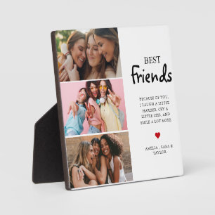 Modern Friend Collage Photos Simple Plaque