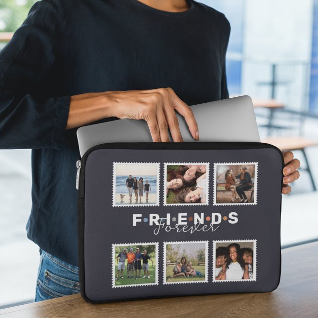 Modern Friends Forever Photo Collage Keepsake Laptop Sleeve (Creator Uploaded)